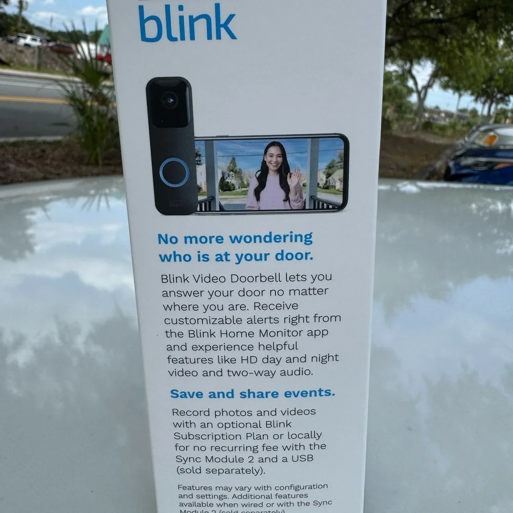 Blink Video Doorbell - Black, NEW, Alexa Compatibility